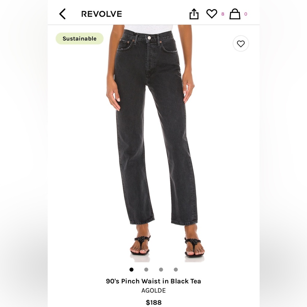 Agolde 90s Pinch Waist Black Tea